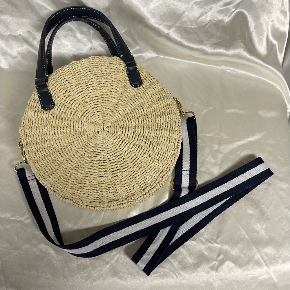 Talbots Crossbody Bag, round, straw. New! Never used!